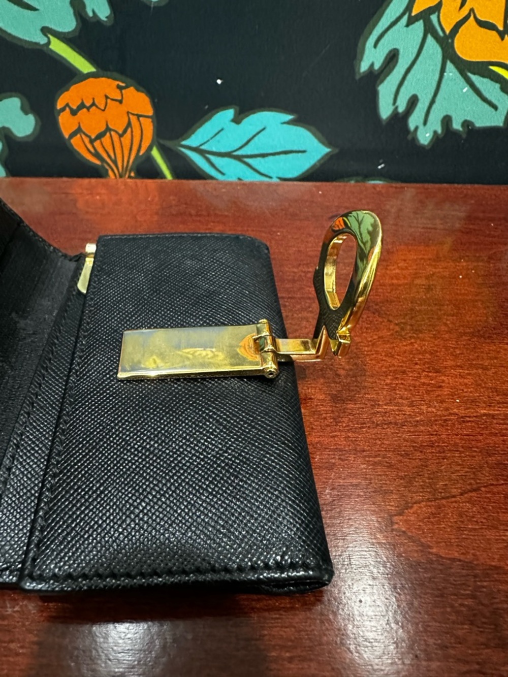 Vintage Ferragamo Gancini Key Holder Wallet Black Leather Italy - Picture 6 of 10